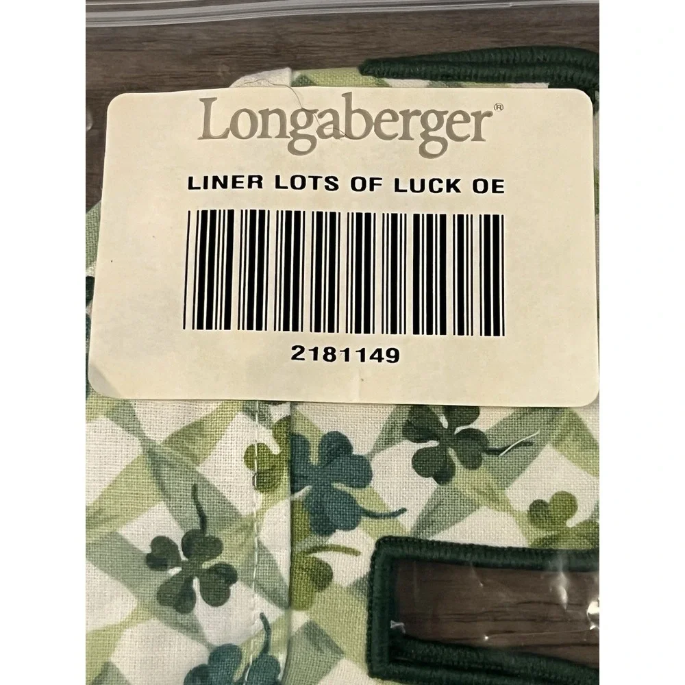 Longaberger Basket Liners Oval Market, Lots Of Luck, & TV Time Lot of 3‎ B36